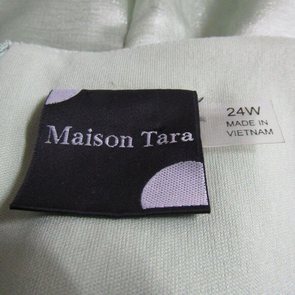 MAISON TARA 24W Floral Cottagecore FAIRY Green Tulips Easter Spring Cape Dress - Picture 9 of 12